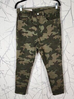 GAP Camo Stretch Denim High Rise True Skinny Ankle Jeans